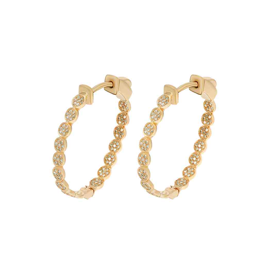 Huggie Hoop Inside Outside Lab Created Diamond Earrings ER21410A